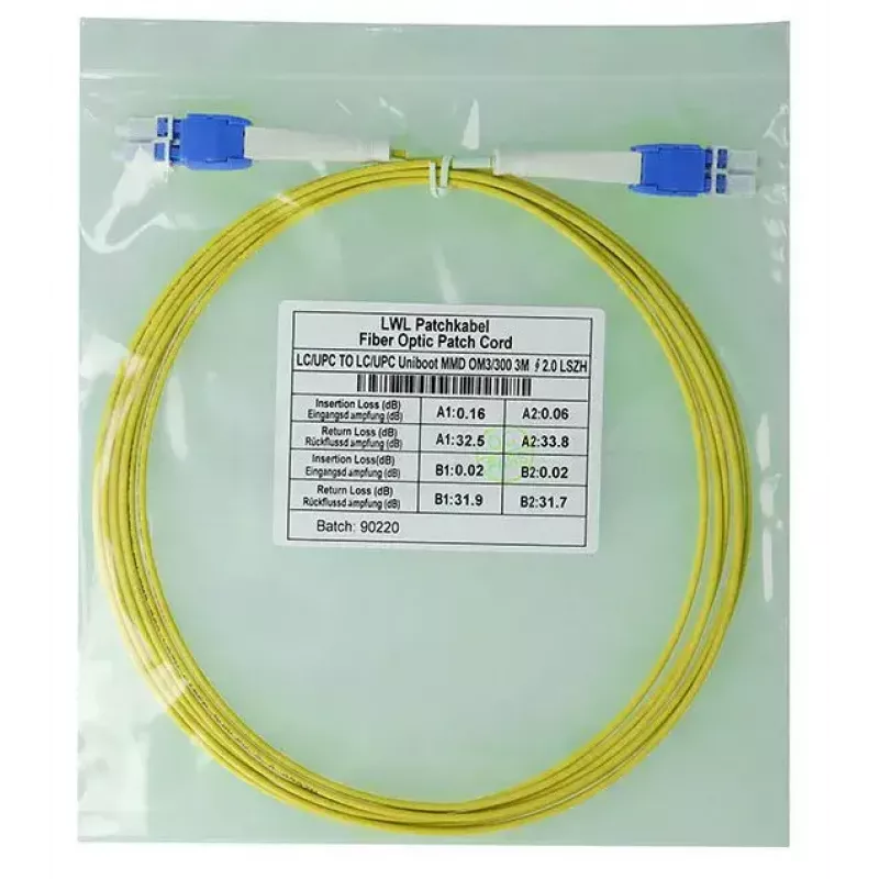 BlueOptics SFP8181BU5MK Cabo de fibra ótica InfiniBand 5m LC amarelo
