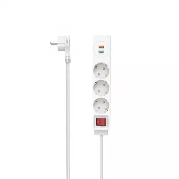 Hama 00223185 extensão de alimentação 1,4 m 3 tomadas interior branco