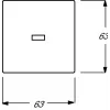 Placa de parede/tampa de interruptor Busch-Jaeger 1751-0-2814 Branco, 63×63 mm