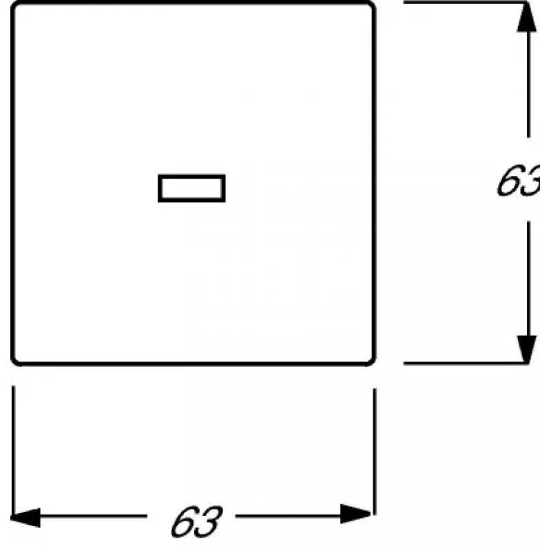 Placa de parede/tampa de interruptor Busch-Jaeger 1751-0-2814 Branco, 63×63 mm