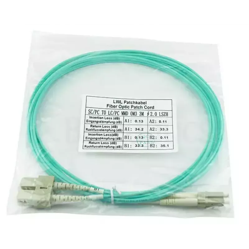 BlueOptics 221691-B22-BO cabo patch de fibra ótica multimodo LC/SC, 5 m