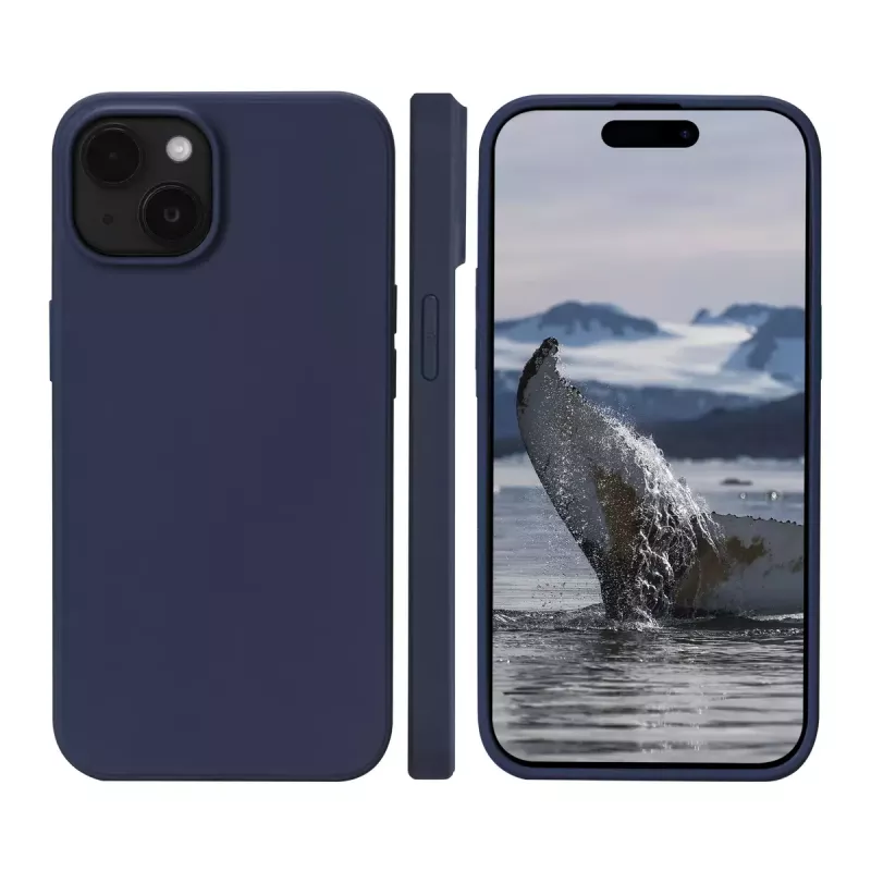 Capa dbramante1928 Greenland iPhone 15 Pacific Blue monocromática