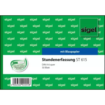Formulário comercial Sigel ST615 verde branco A6