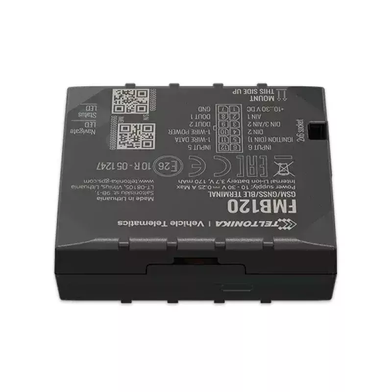 Teltonika FMB120 rastreador GPS automóvel preto à prova de pó
