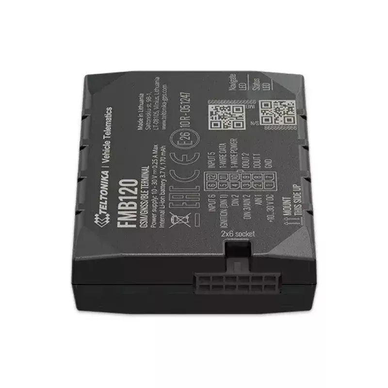 Teltonika FMB120 rastreador GPS automóvel preto à prova de pó