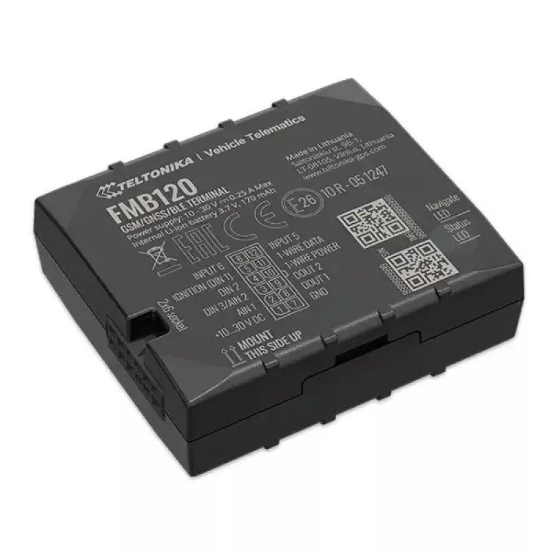 Teltonika FMB120 rastreador GPS automóvel preto à prova de pó