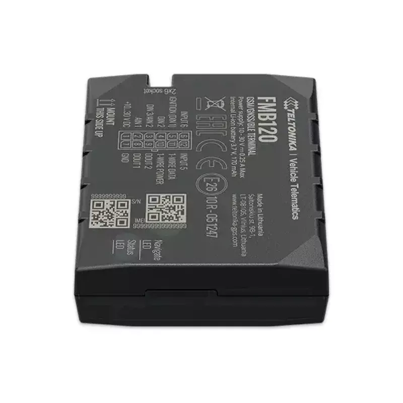 Teltonika FMB120 rastreador GPS automóvel preto à prova de pó