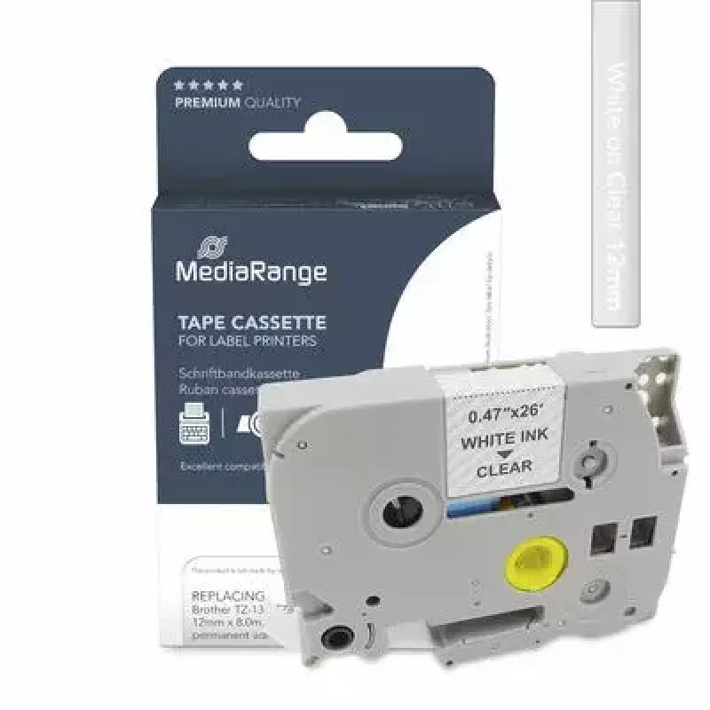 Fita de etiquetagem MediaRange MRBTZ135 compatível com Brother TZ-135