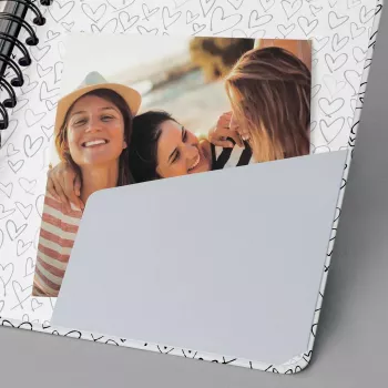 Caderno Sigel Jolie JN621 A5 120 folhas pontilhado preto laranja rosa branco