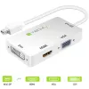 Adaptador Techly 3 em 1 Mini DisplayPort (Thunderbolt) para HDMI / DVI / VGA IADAP MDP-COMBOF12