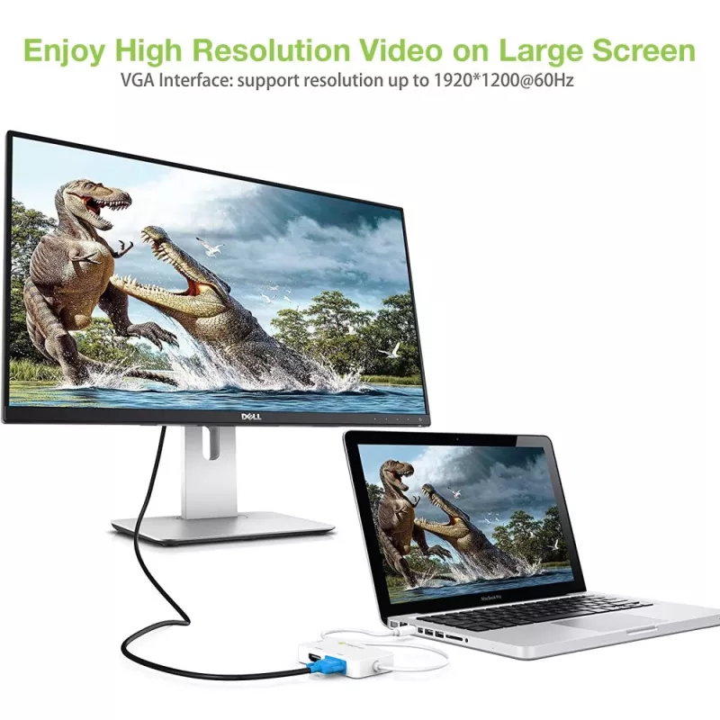 Adaptador Techly 3 em 1 Mini DisplayPort (Thunderbolt) para HDMI / DVI / VGA IADAP MDP-COMBOF12