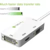 Adaptador Techly 3 em 1 Mini DisplayPort (Thunderbolt) para HDMI / DVI / VGA IADAP MDP-COMBOF12