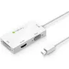 Adaptador Techly 3 em 1 Mini DisplayPort (Thunderbolt) para HDMI / DVI / VGA IADAP MDP-COMBOF12
