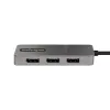 StarTech.com Adaptador USB-C Multi-Monitor de 3 portas, USB Type-C para 3x DisplayPort 1.4 MST Hub, Extensor/Divisor de ecrã de portátil Triple 4K 60Hz DP, HDR, Cabo integrado extra longo - Apenas Windows