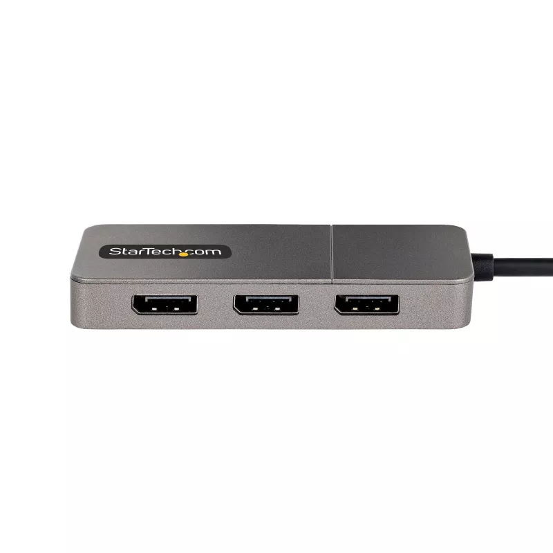 StarTech.com Adaptador USB-C Multi-Monitor de 3 portas, USB Type-C para 3x DisplayPort 1.4 MST Hub, Extensor/Divisor de ecrã de portátil Triple 4K 60Hz DP, HDR, Cabo integrado extra longo - Apenas Windows