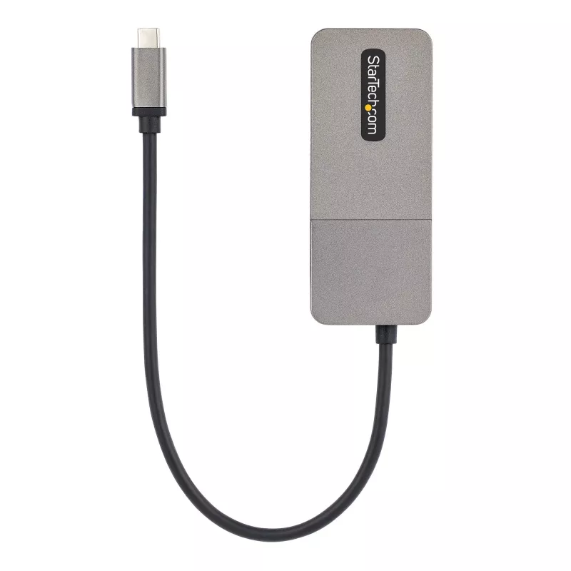 StarTech.com Adaptador USB-C Multi-Monitor de 3 portas, USB Type-C para 3x DisplayPort 1.4 MST Hub, Extensor/Divisor de ecrã de portátil Triple 4K 60Hz DP, HDR, Cabo integrado extra longo - Apenas Windows
