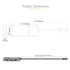 StarTech.com Adaptador USB-C Multi-Monitor de 3 portas, USB Type-C para 3x DisplayPort 1.4 MST Hub, Extensor/Divisor de ecrã de portátil Triple 4K 60Hz DP, HDR, Cabo integrado extra longo - Apenas Windows