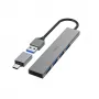 Hub de interfaces Hama 00200141 USB 3.2 Gen 1 (3.1 Gen 1) Type-A 5000 Mbit/s Cinzento