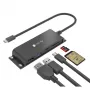 Estação de acoplamento/replicador de portas para portátil Techly IADAP-USBC-935 Com fios USB 3.2 Gen 1 (3.1 Gen 1) Type-C Preto