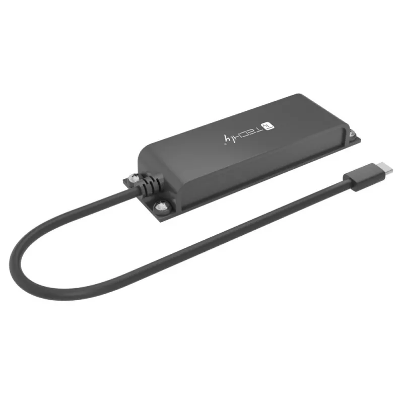Estação de acoplamento/replicador de portas para portátil Techly IADAP-USBC-935 Com fios USB 3.2 Gen 1 (3.1 Gen 1) Type-C Preto