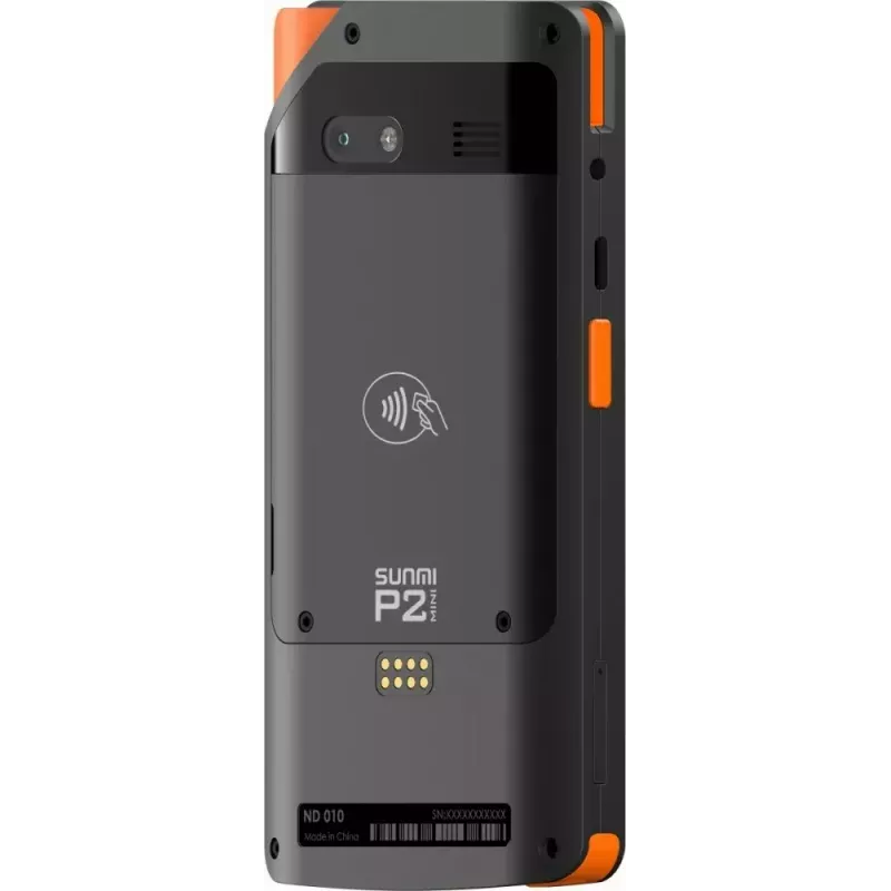 POS móvel SUNMI P2 Mini com 2 GB de RAM, 16 GB de armazenamento e câmara de 5-MP