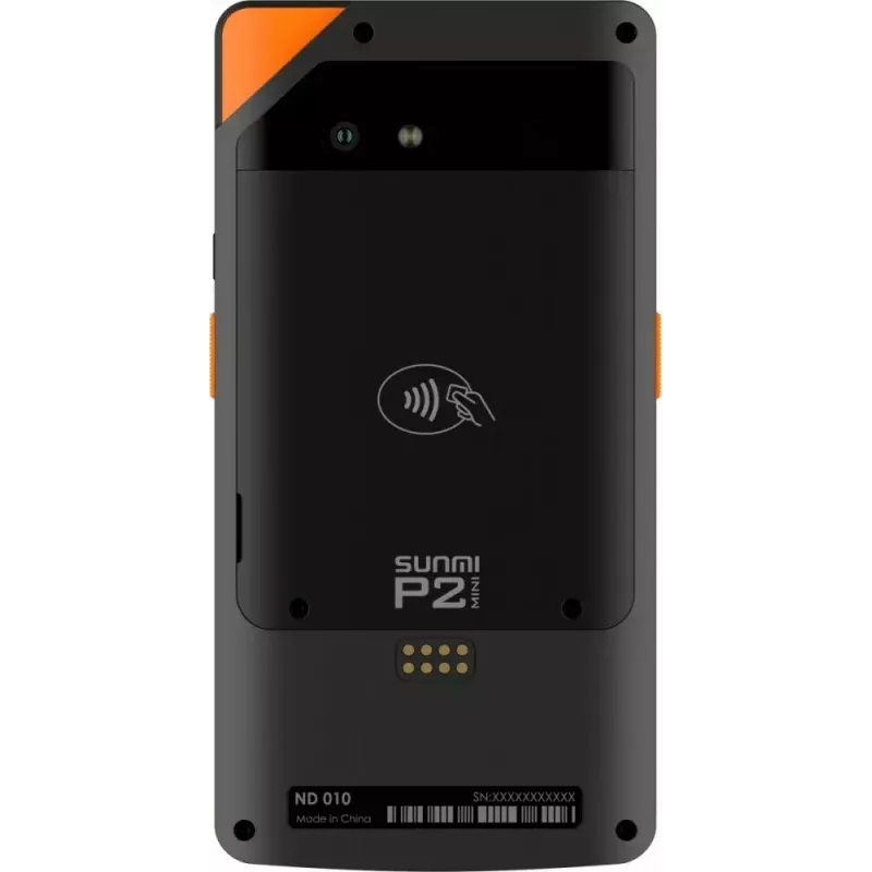 POS móvel SUNMI P2 Mini com 2 GB de RAM, 16 GB de armazenamento e câmara de 5-MP