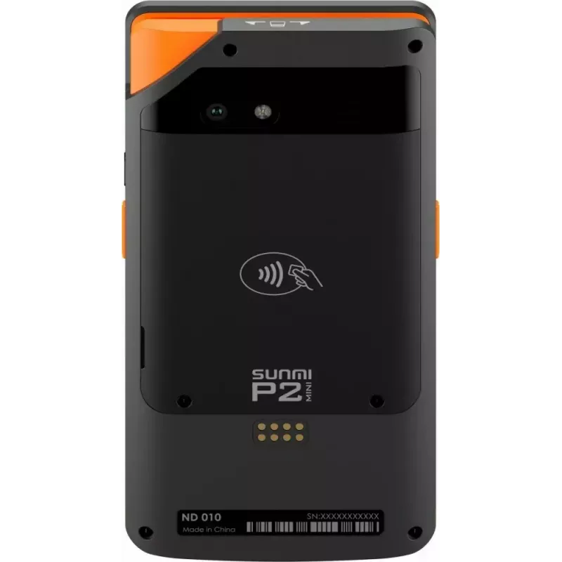 POS móvel SUNMI P2 Mini com 2 GB de RAM, 16 GB de armazenamento e câmara de 5-MP