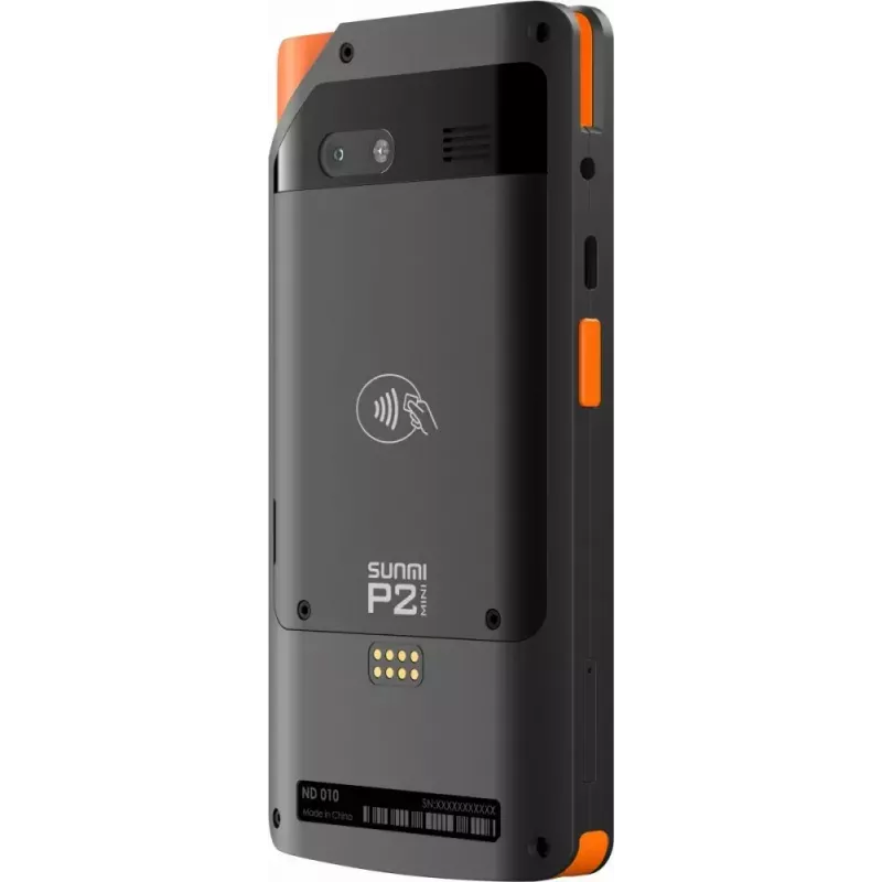 POS móvel SUNMI P2 Mini com 2 GB de RAM, 16 GB de armazenamento e câmara de 5-MP