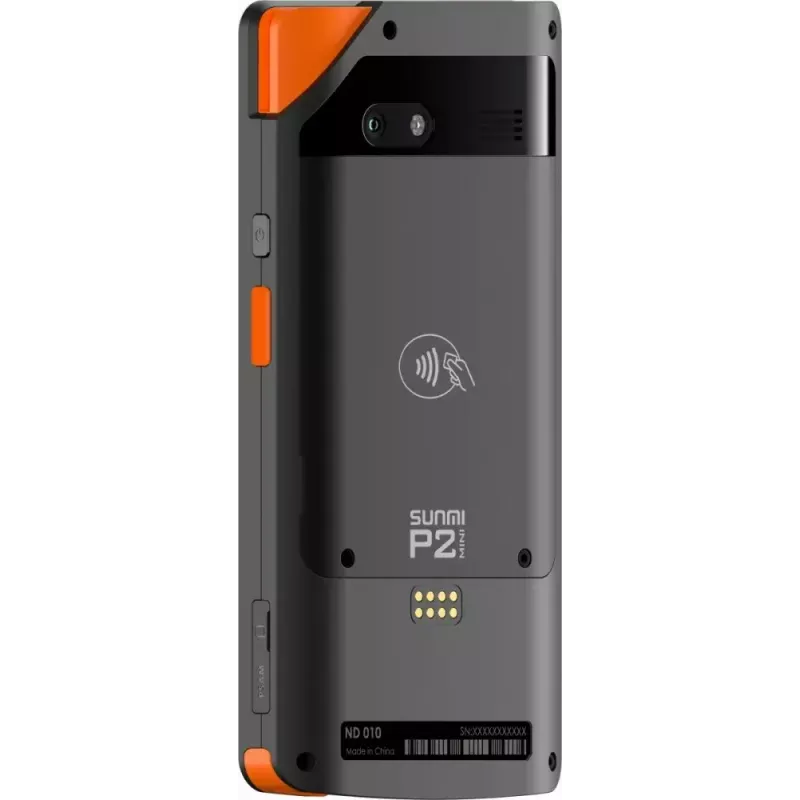 POS móvel SUNMI P2 Mini com 2 GB de RAM, 16 GB de armazenamento e câmara de 5-MP