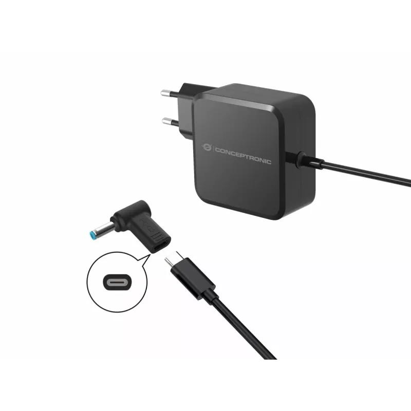 Adaptador DC para USB-C Conceptronic ABBY15PC02, Dell 4,5x3,0mm, 18-20V