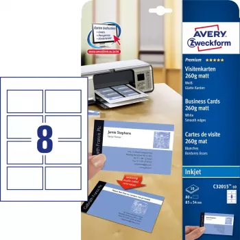 Papel para cartões de visita Avery C32015-10