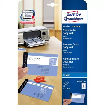 Papel para cartões de visita Avery C32015-10
