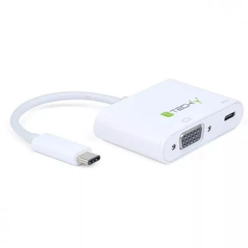 Cabo adaptador Techly adaptador USB para VGA-C, porta C função de carregamento USB IADAP USB31-VU31