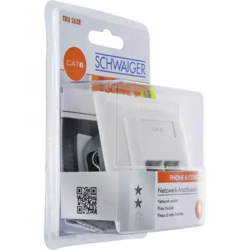 Tomada de rede RJ-45 Schwaiger TDU2628532