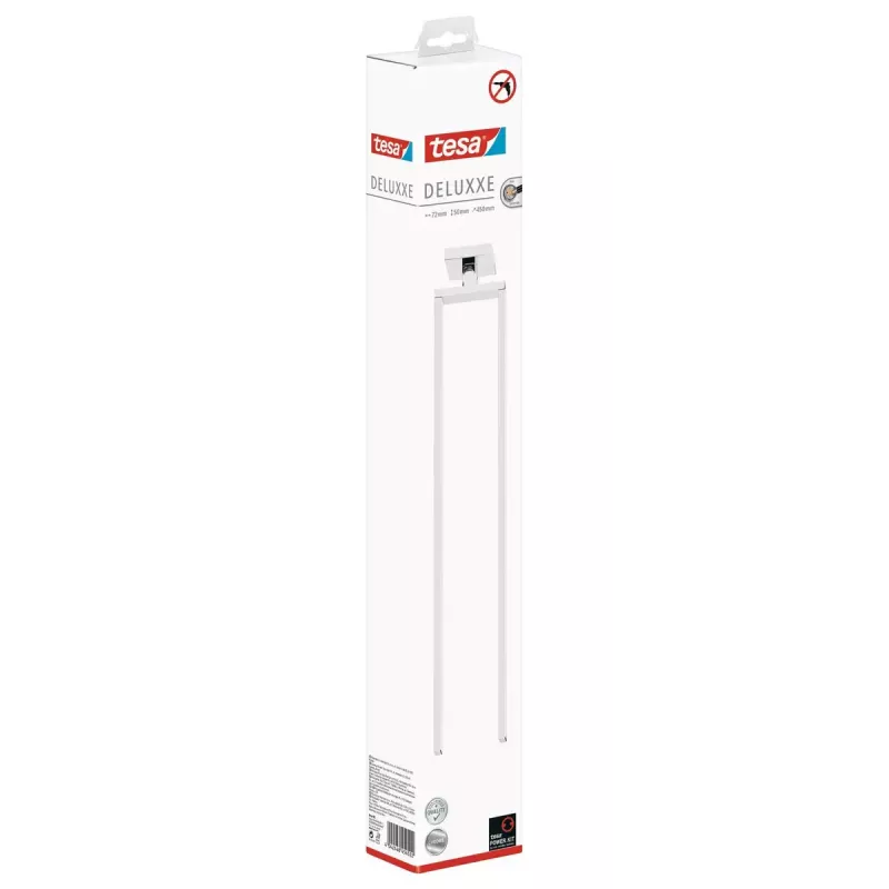 Toalheiro de parede TESA DELUXXE 72 mm largura 450 mm profundidade 50 mm altura