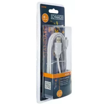 Cabo USB Schwaiger LK200M532 2m USB A para Micro-USB A branco