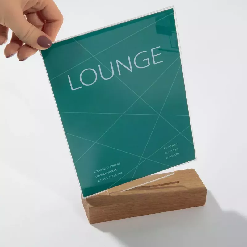 Suporte para sinalética Sigel TA254 A5 acrílico castanho transparente 150 mm 235 mm