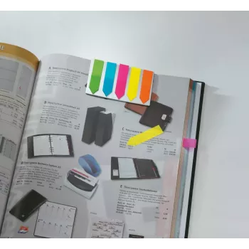 Marcador de livro Sigel HN611 marcador flexível azul verde laranja rosa amarelo 125 unid.