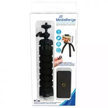 Tripé MediaRange MRMA205 telemóvel 3 pernas preto