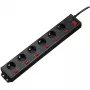 Distribuidor de energia Hama 00137259 1,4 m 6 tomada(s) AC interior preto