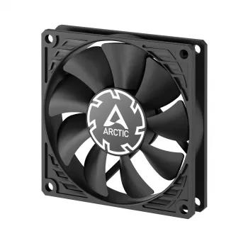 Ventoinha Arctic P8 fina PWM PST 80mm Low-Profile 38,23 m³/h rolamento fluido dinâmico preto