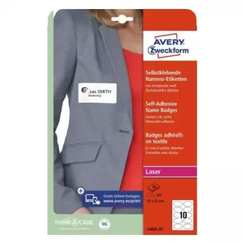 Etiqueta oval autoadesiva removível Avery L4882-20
