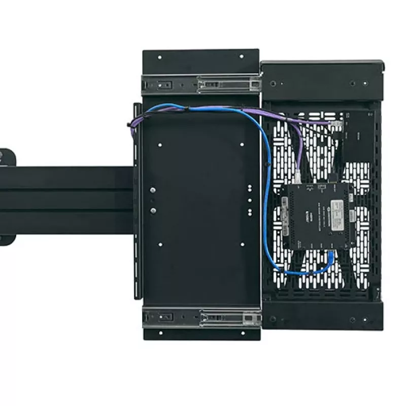 Painel deslizante com fecho de armazenamento de componentes Chief Proximity preto 6,8 kg montagem na parede