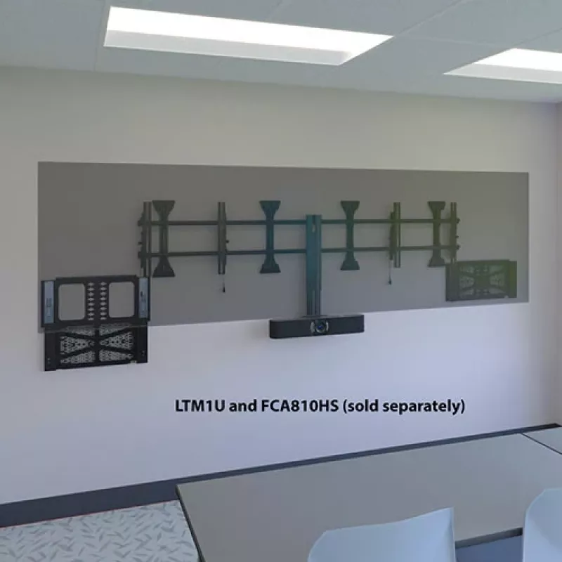 Painel deslizante com fecho de armazenamento de componentes Chief Proximity preto 6,8 kg montagem na parede