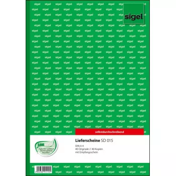 Formulário comercial Sigel SD015 A4 branco amarelo 80 folhas