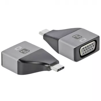 Adaptador gráfico USB Techly IADAP USBC-VGAC 1920 x 1200 píxeis preto, prateado