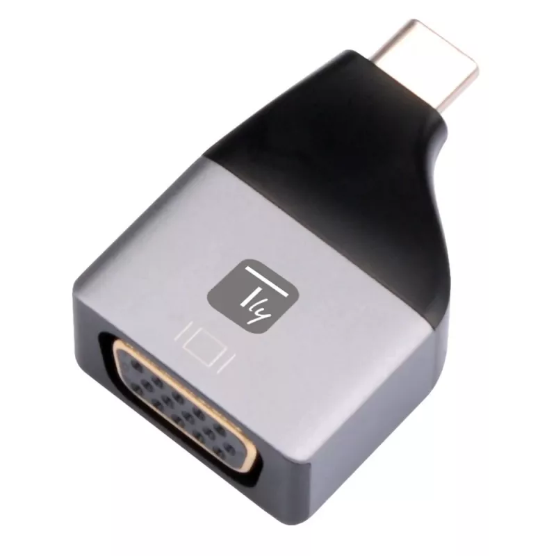 Adaptador gráfico USB Techly IADAP USBC-VGAC 1920 x 1200 píxeis preto, prateado