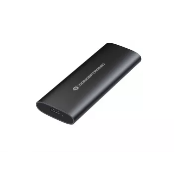 Conceptronic DANTE04B - caixa de armazenamento - protocolo duplo - cartão M.2 (PCIe NVMe e SATA) / SSD SATA - USB-C 3.2 (Gen 2) - preto (DANTE04B)