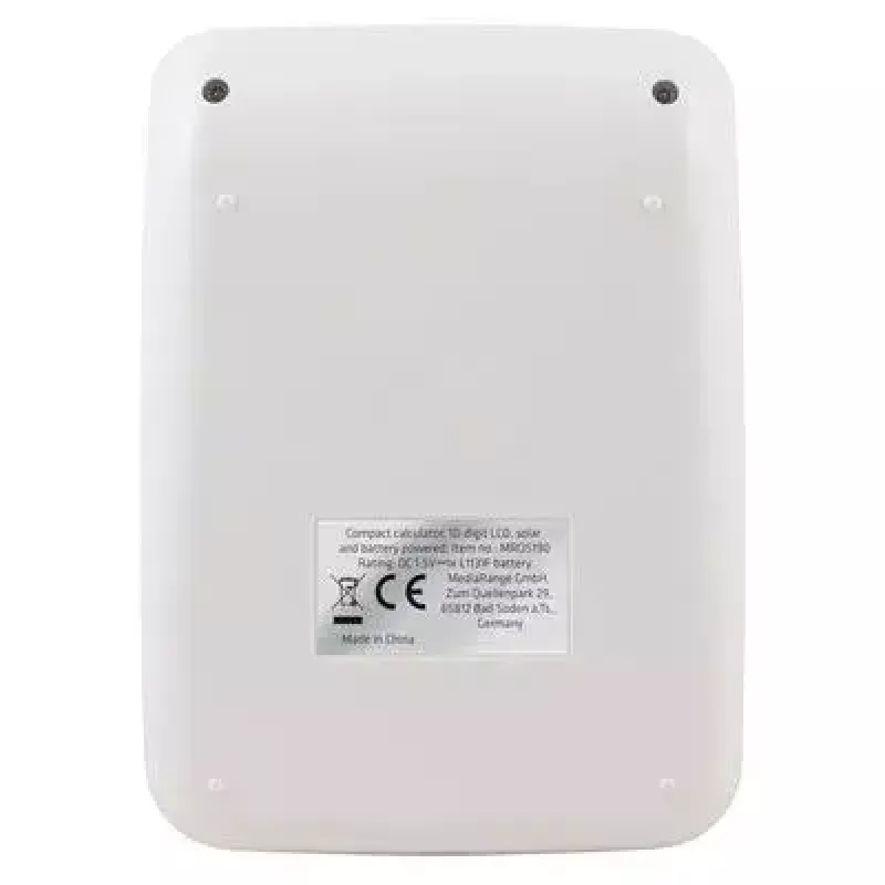 Calculadora de secretária MediaRange MROS190 Basic 10 dígitos pilha solar preto branco