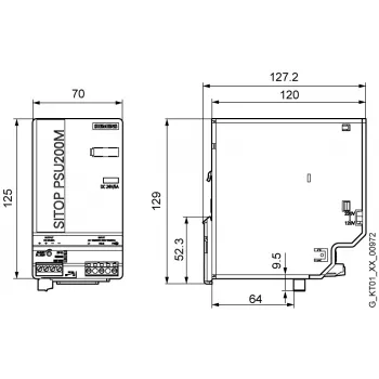 Fonte de alimentação Siemens 6EP1333-3BA10 interior multicolor